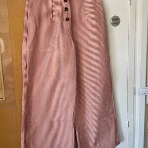 Saint Geraldine Red Pinstripe Pants